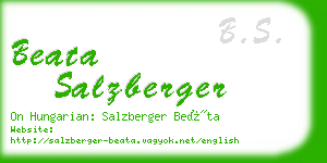 beata salzberger business card